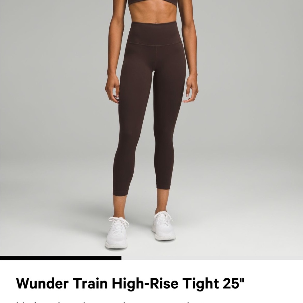 Lululemon Wunder Train High-Rise Tight 25” - Espresso